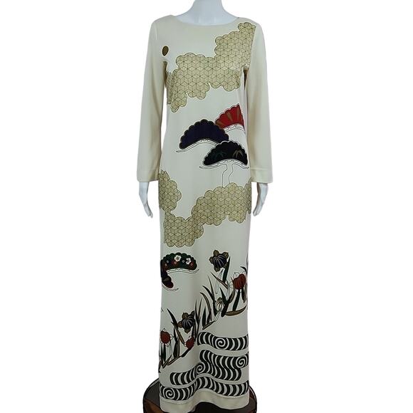 Vintage Alfred Shaheen Maxi Dress Size 10 - Picture 1 of 16